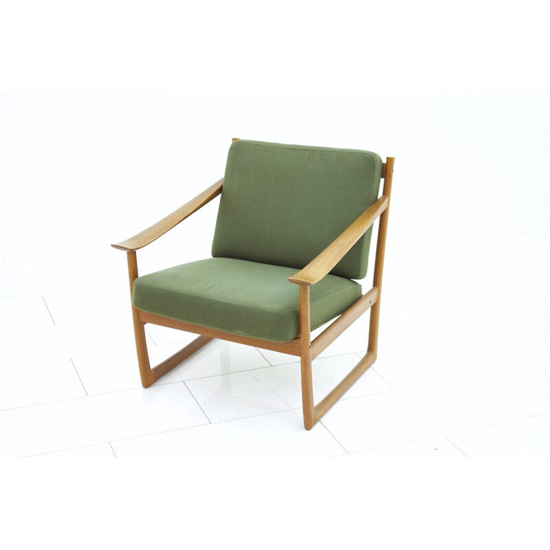 Fauteuil lounge FD 130 en teck de Hvidt Peter  - 1960