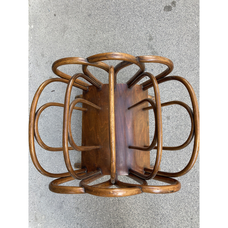 Vintage model n°1 magazine rack in beech wood for Thonet, 1900