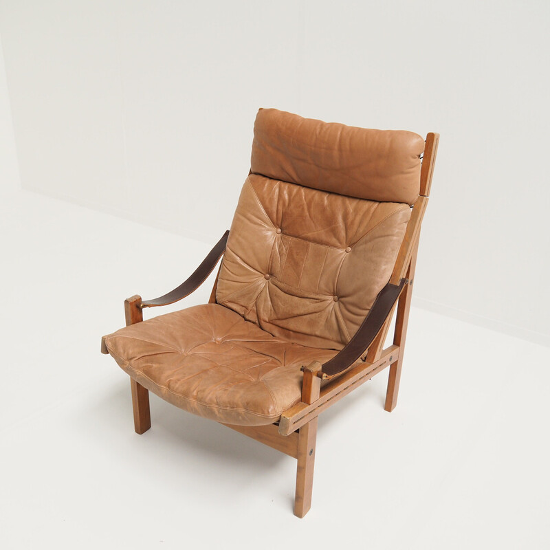 Fauteuil vintage "Hunter Lounge Chair" par Torbjørn Afdal pour Bruksbo, Norvège 1962
