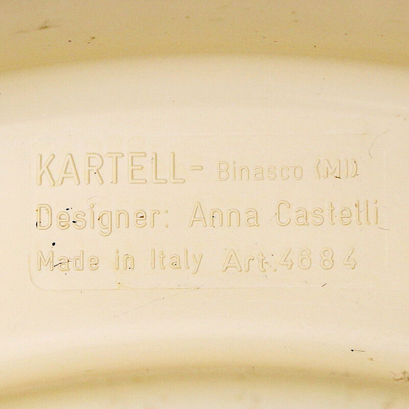 Porte-vase vintage cylindrique en plastique par Anna Castelli pour Kartell, 1970