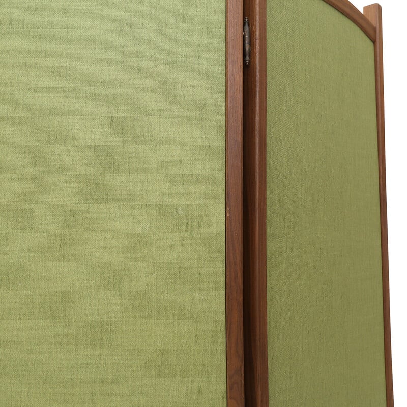 Vintage screen in solid wood and fabric, 1960