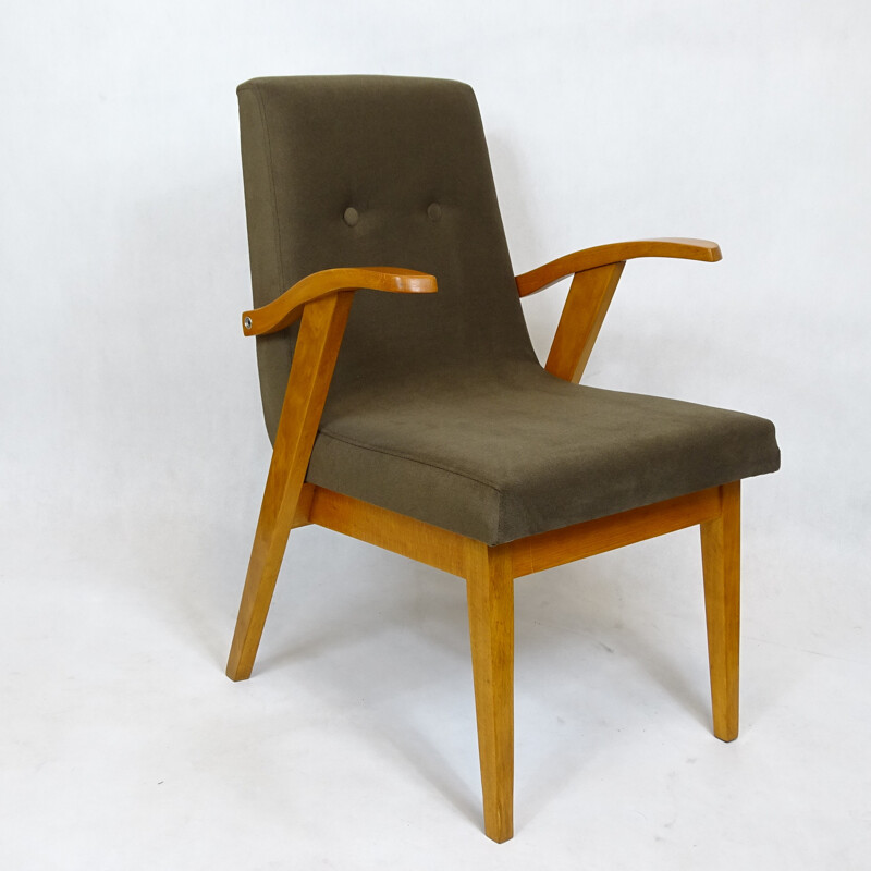 Sillón vintage de Mieczysław Puchała para Bystrzyckie Zakłady Mebli - 1950