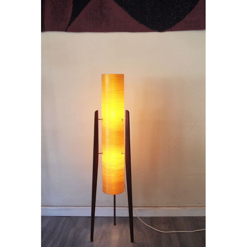 Vintage fiberglass scandinavian floor lamp - 1960s