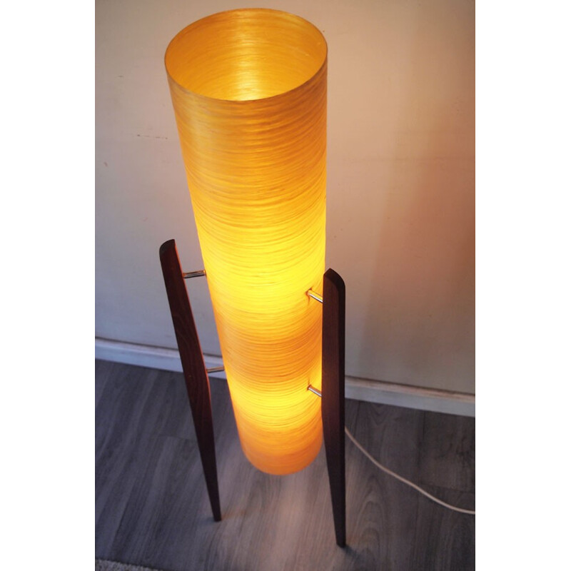 Vintage fiberglass scandinavian floor lamp - 1960s