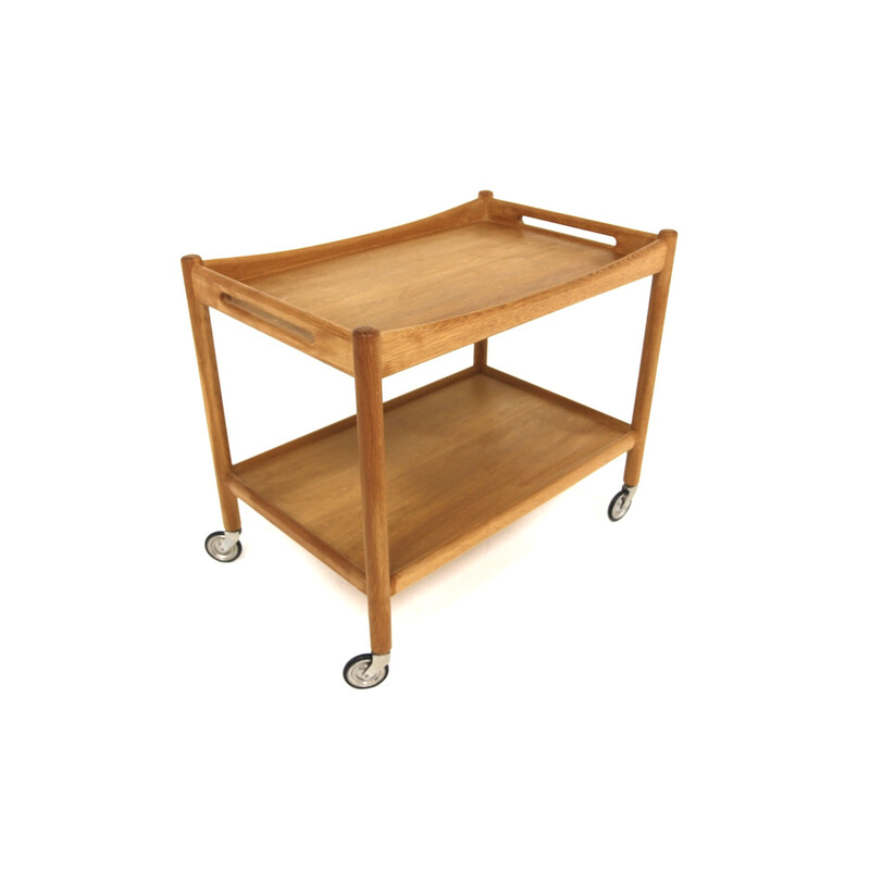 Vintage oak trolley by Hans J Wegner for Andreas Tuck, Denmark 1950