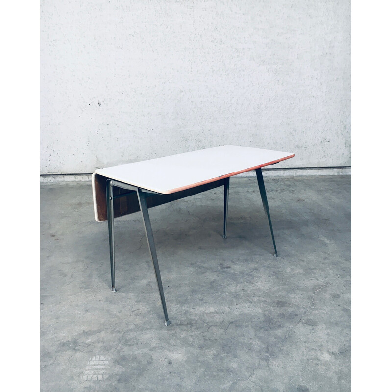 Bureau industriel vintage en métal par Wim Rietveld et Friso Kramer pour Ahrend De Cirkel, Pays-Bas 1950