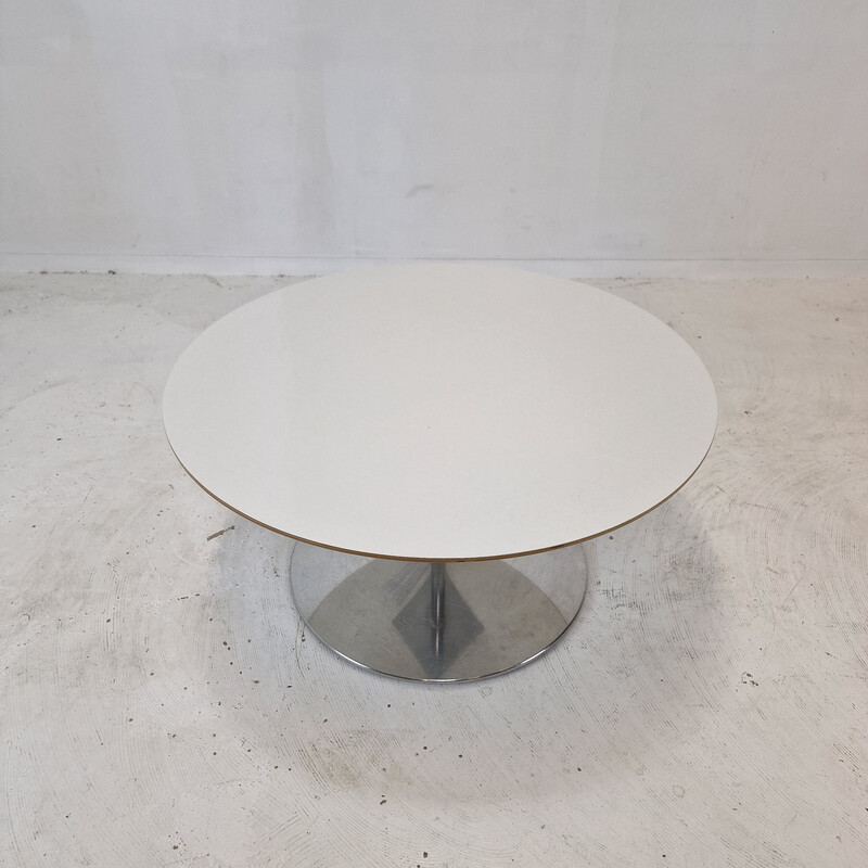 Vintage "Circle" coffee table in wood and metal by Pierre Paulin for Artifort, 1960