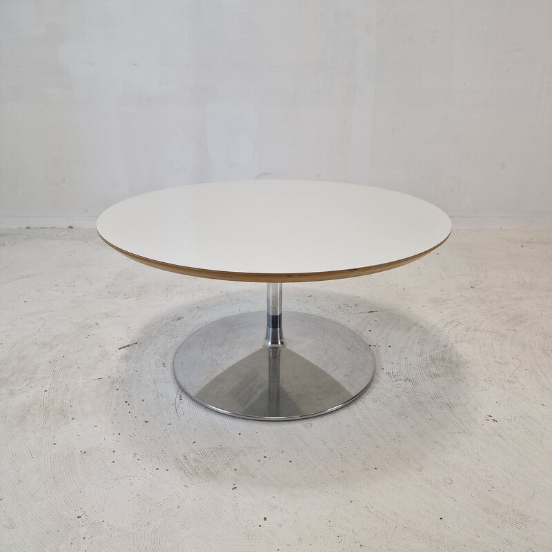 Vintage "Circle" coffee table in wood and metal by Pierre Paulin for Artifort, 1960