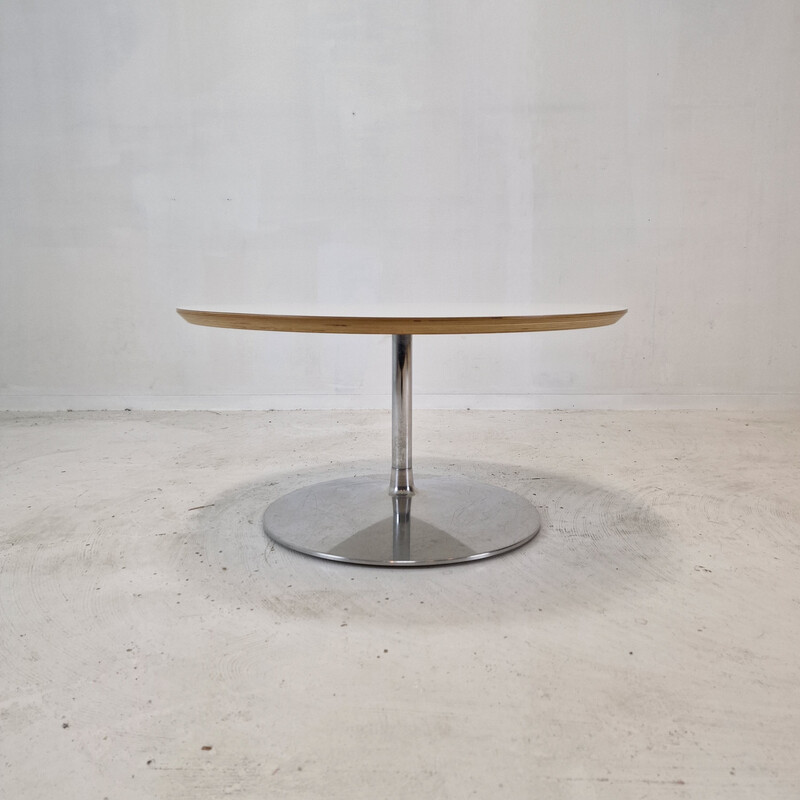 Vintage "Circle" coffee table in wood and metal by Pierre Paulin for Artifort, 1960