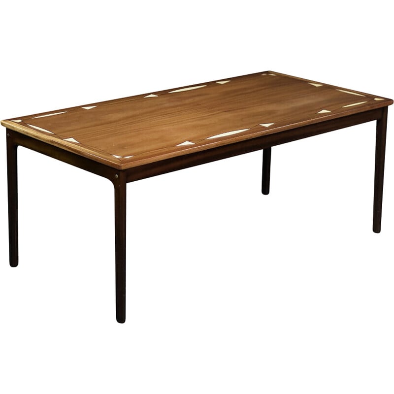Vintage mahogany coffee table by Ole Wanscher for Poul Jeppesens Møbelfabrik, Denmark 1960