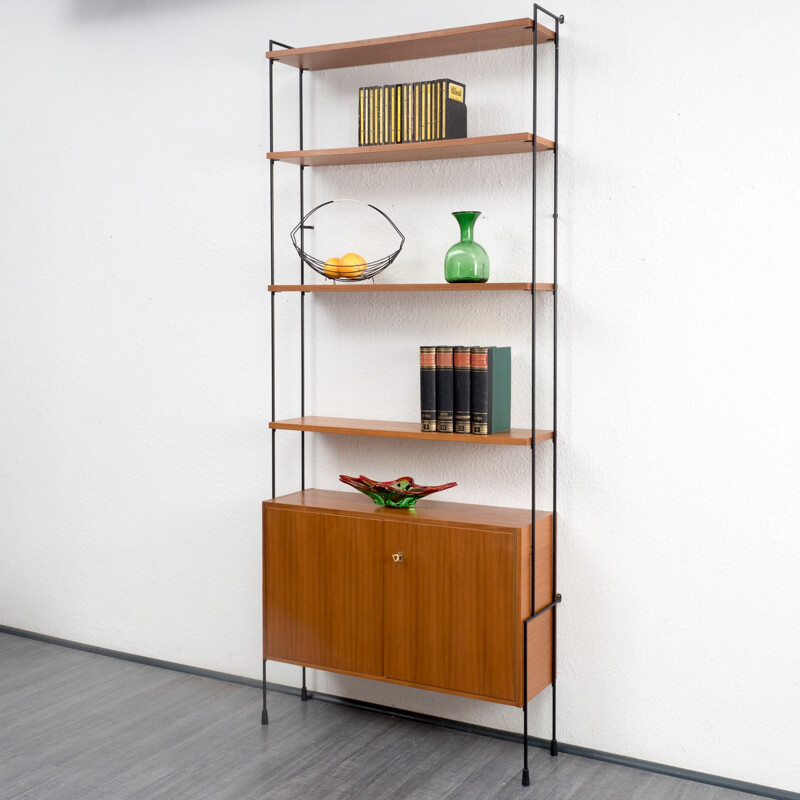 Walnut shelving system Omnia by Hilker - 1960s