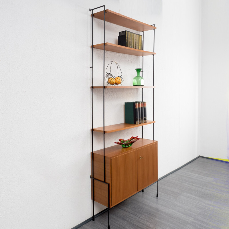 Walnut shelving system Omnia by Hilker - 1960s