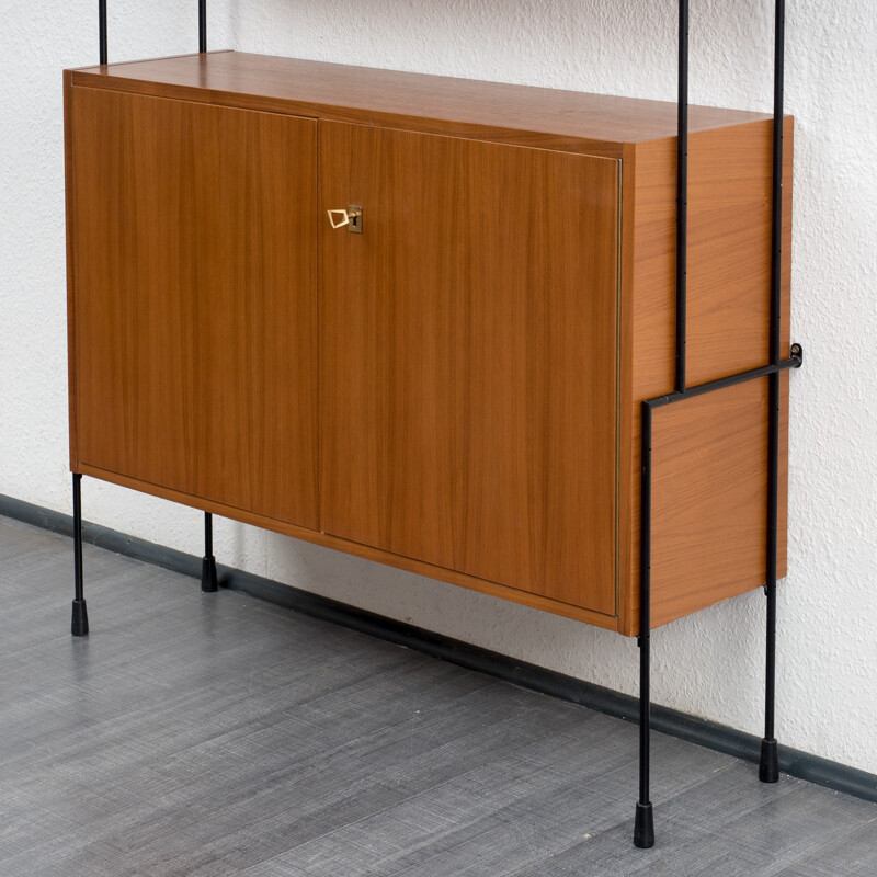 Walnut shelving system Omnia by Hilker - 1960s