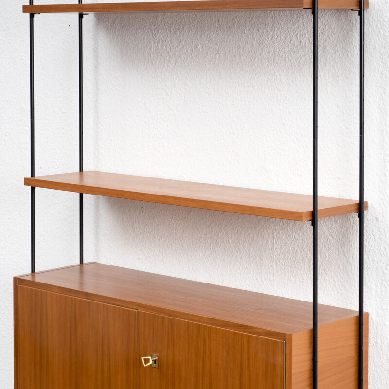 Walnut shelving system Omnia by Hilker - 1960s