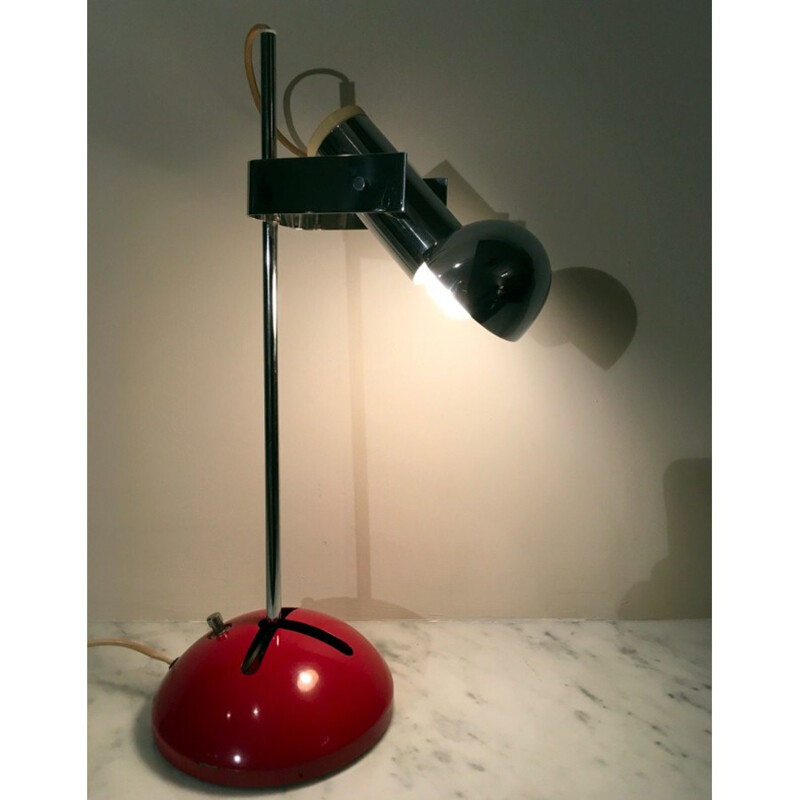  T 395 table lamp in chromed metal by Robert Sonneman - 1970s
