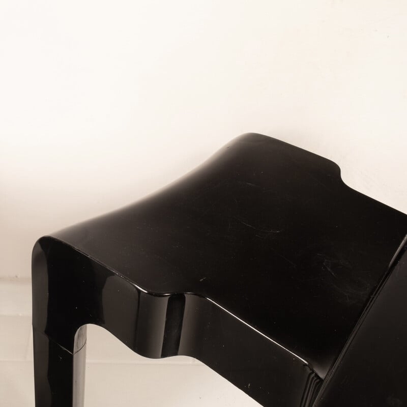 Paire de chaises vintage 4869 noires par Joe Colombo pour Kartell, 1960