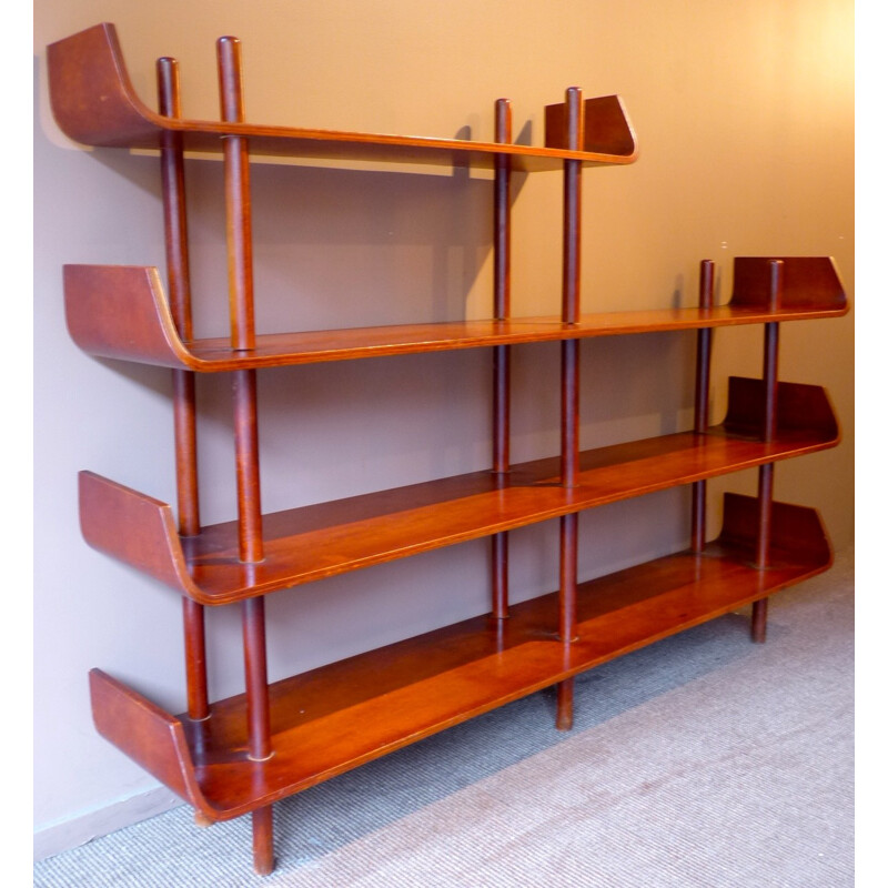 Plywood bookshelf, LUTJENS - 1940s