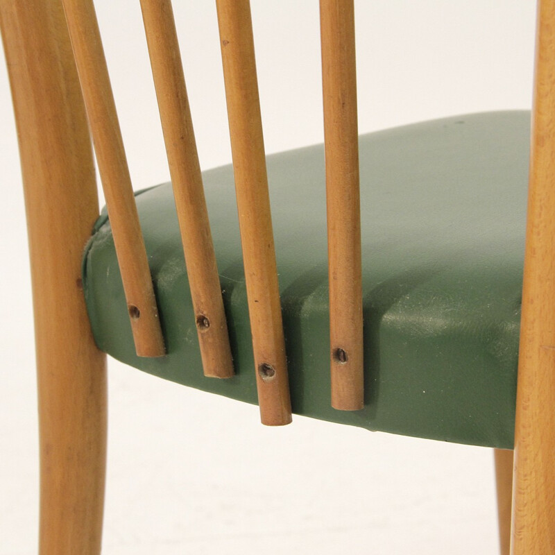 Set of 4 mid-century Italian dining chairs - 1950s