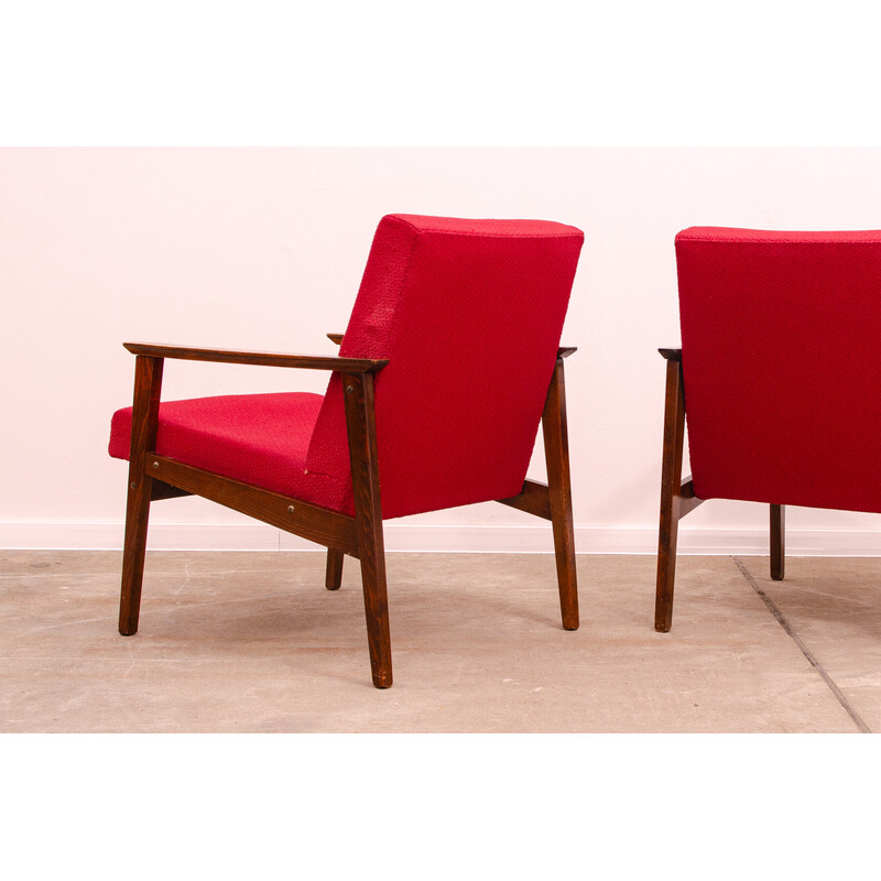 Pair of vintage armchairs by Jaroslav Šmídek for Ton, Czechoslovakia 1970