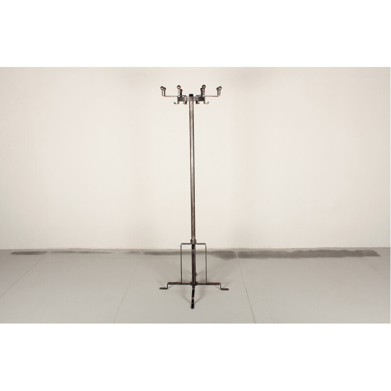 Vintage coat rack in steel tube and iron, Germany 1930