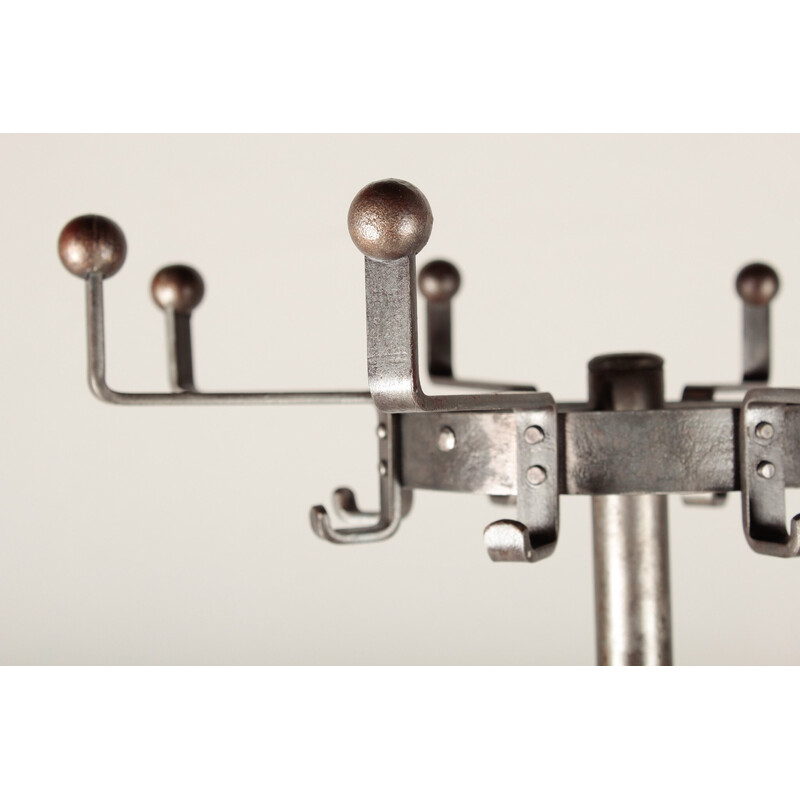 Vintage coat rack in steel tube and iron, Germany 1930