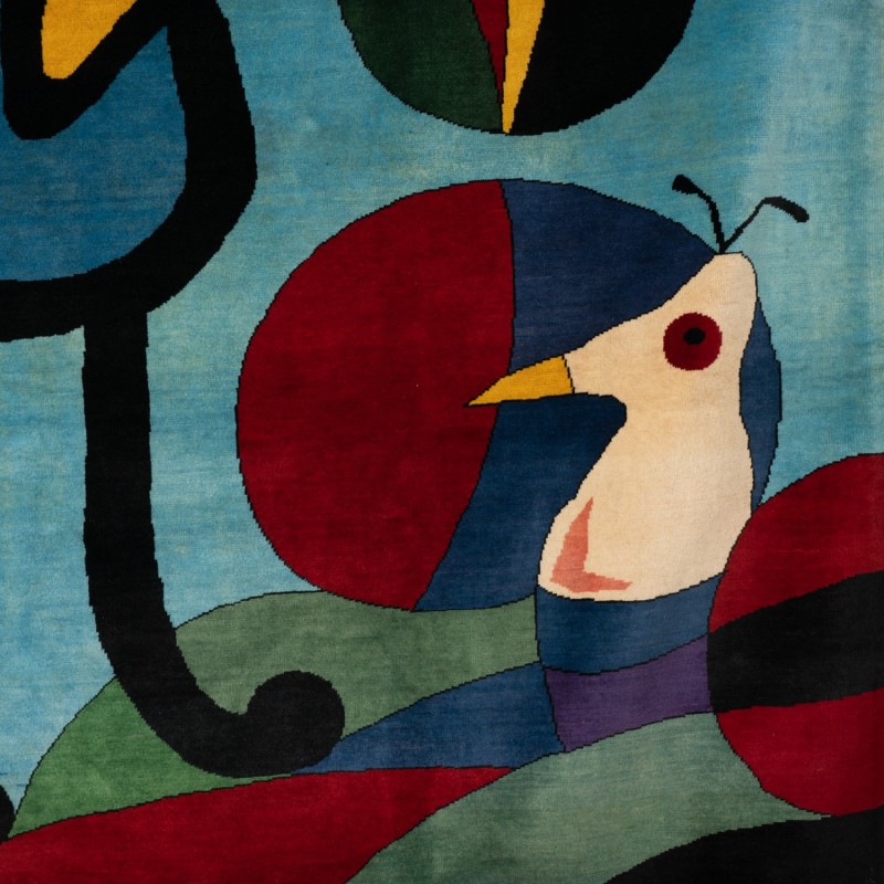 Vintage “Le Jardin” rug in Merino wool by Joan Miró, 1925