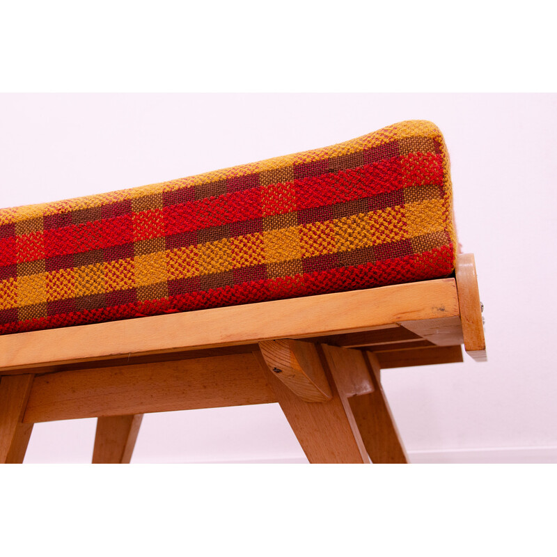 Vintage footstool by Frantisek Jirakpour Tatra Nabytok, Czechoslovakia 1960