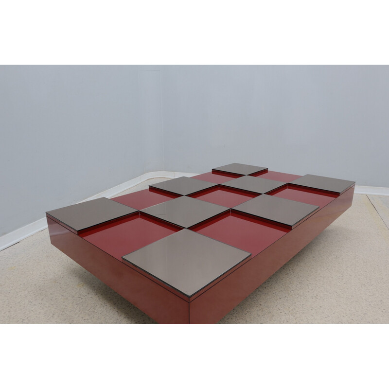 Table basse vintage par Roberto Monsani pour Acerbis, 1970