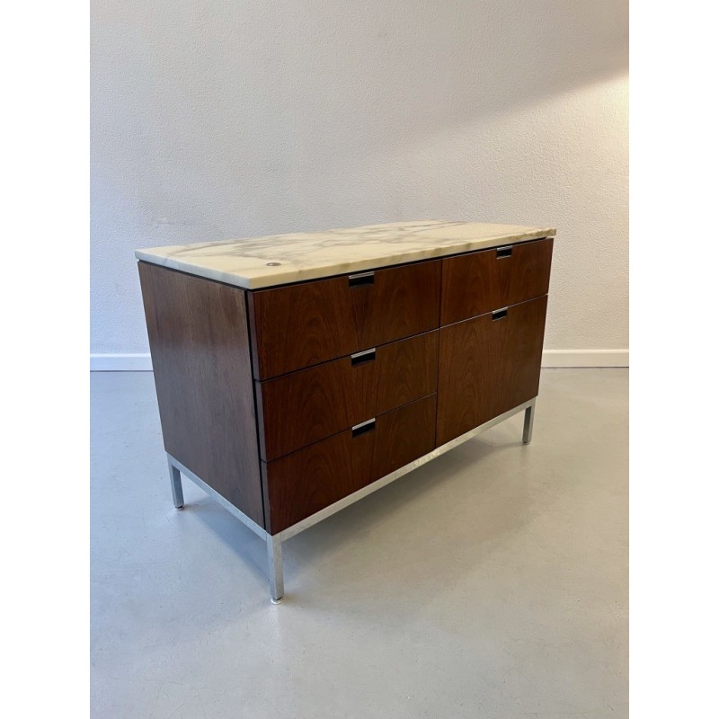 Vintage rosewood and marble sideboard by Florence Knoll for Knoll International, 1960