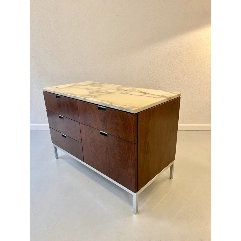 Vintage rosewood and marble sideboard by Florence Knoll for Knoll International, 1960