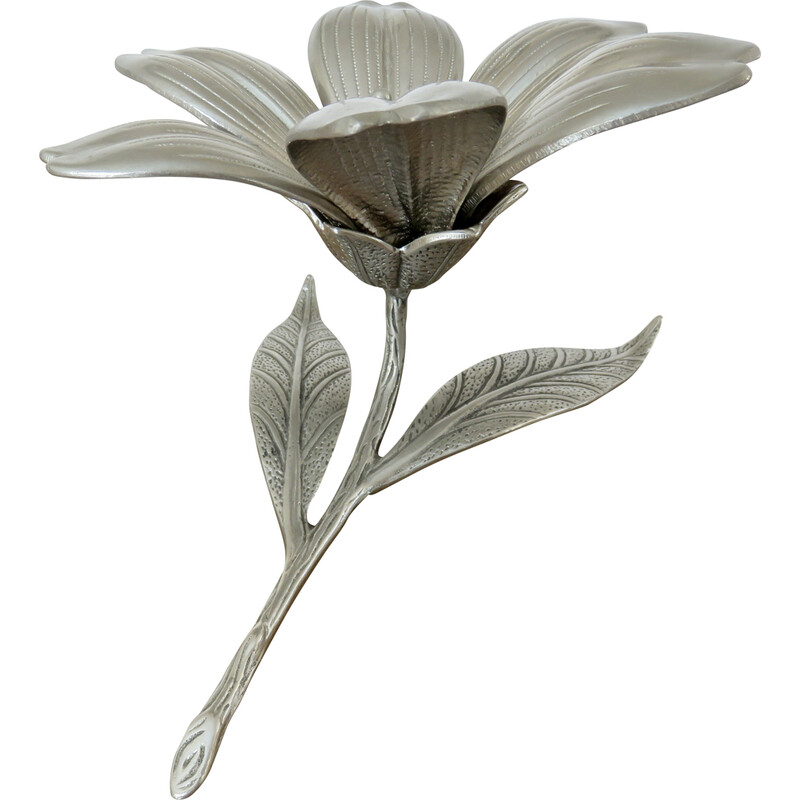 Vintage silver-plated "flower" ashtray, France 1970