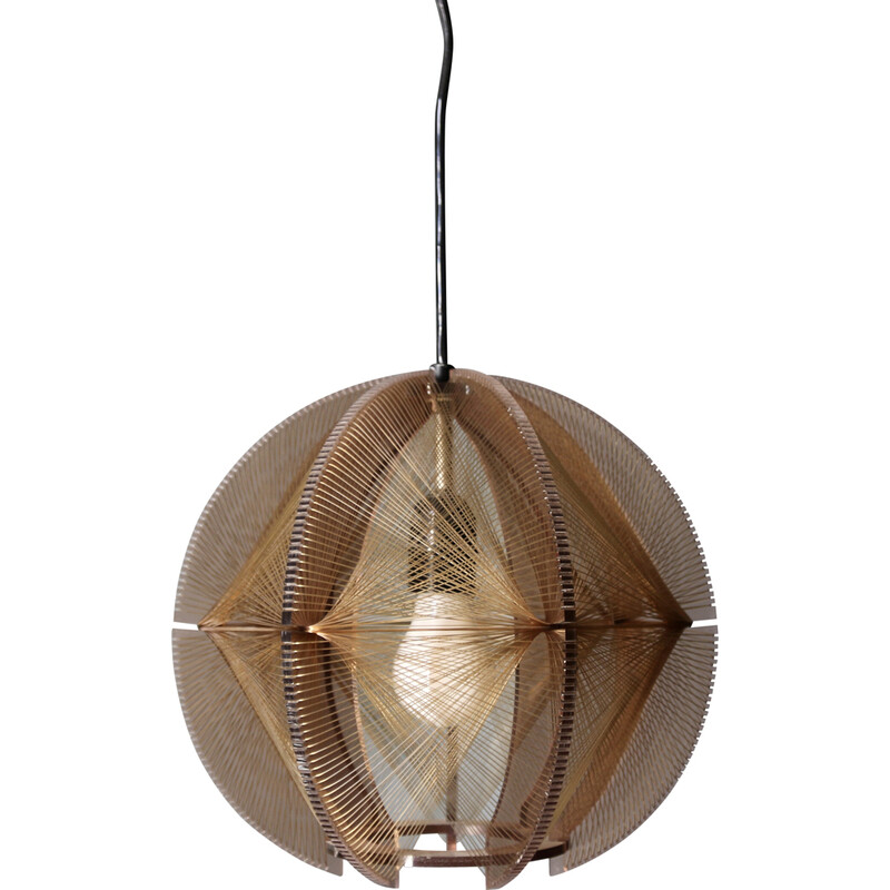 Vintage suspension lamp by Paul Secon for Sompex, 1970
