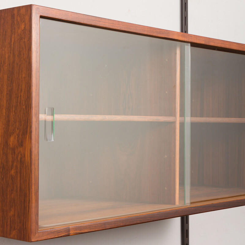 Vintage rosewood wall unit by Kai Kristiansen for Fm Mobler, Denmark 1960