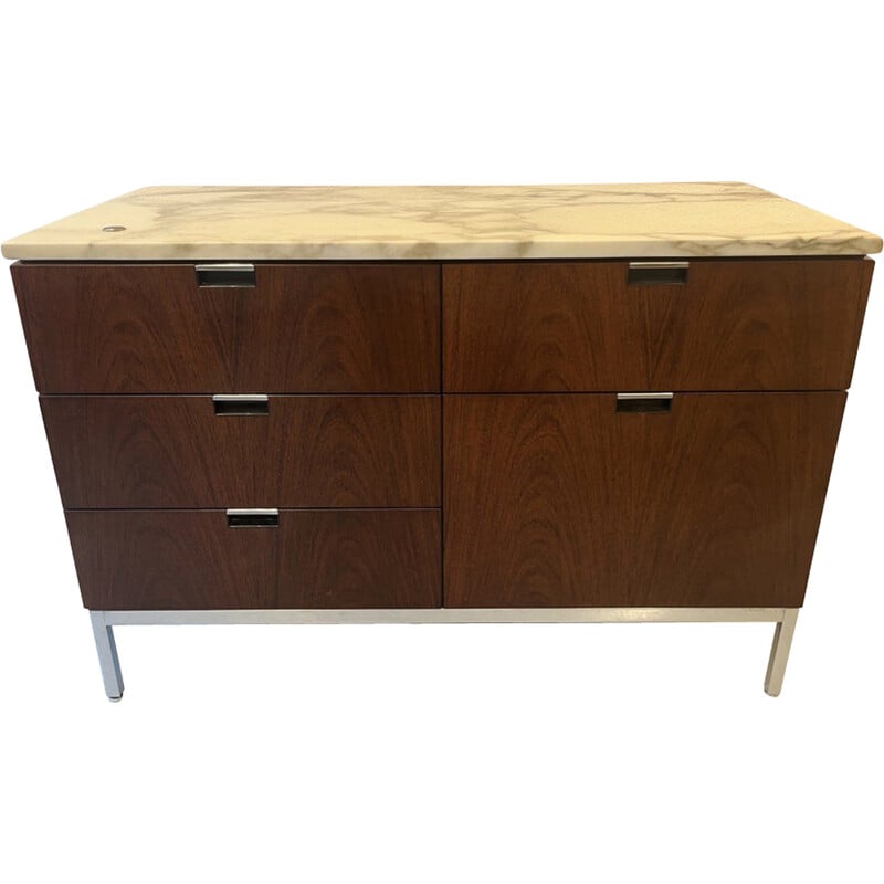 Vintage rosewood and marble sideboard by Florence Knoll for Knoll International, 1960