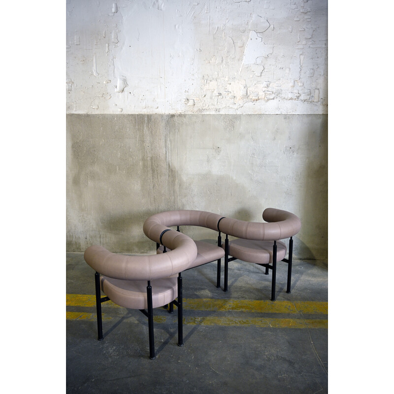 Set of 3 vintage Cobra EJ900 armchairs by Erik Jørgensen for Erik Jørgensen Møbelfabrik, 1980