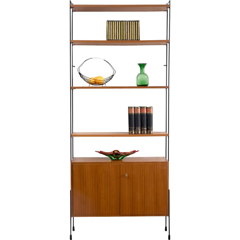 Walnut shelving system Omnia by Hilker - 1960s