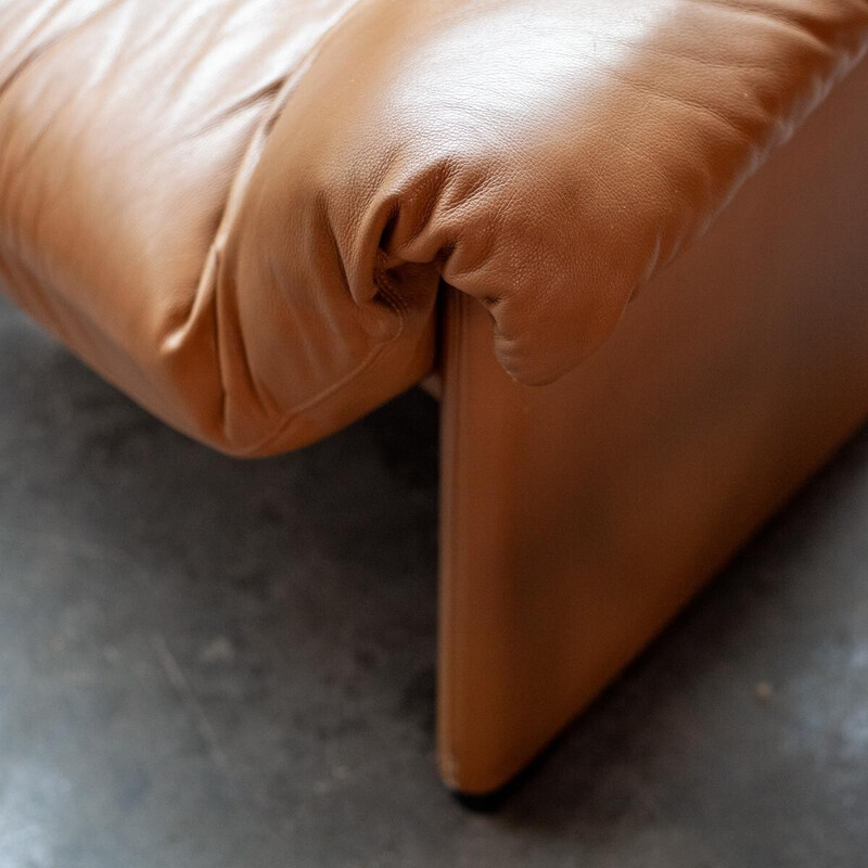 Vintage Palmaria leather armchair by Vico Magistretti for Cassina, 1995