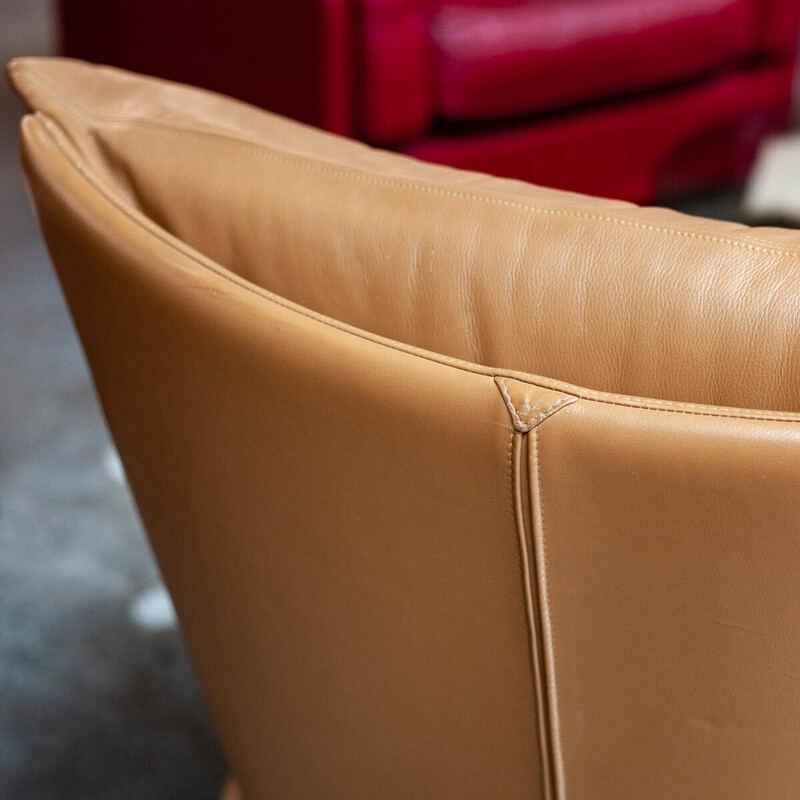 Vintage Palmaria leather armchair by Vico Magistretti for Cassina, 1995