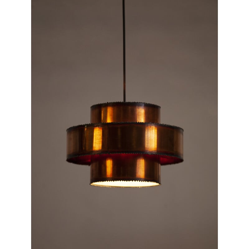 Vintage brass pendant lamp by Svend Aage Holm Sørensen for Holm Sørensen and Co, Denmark 1960