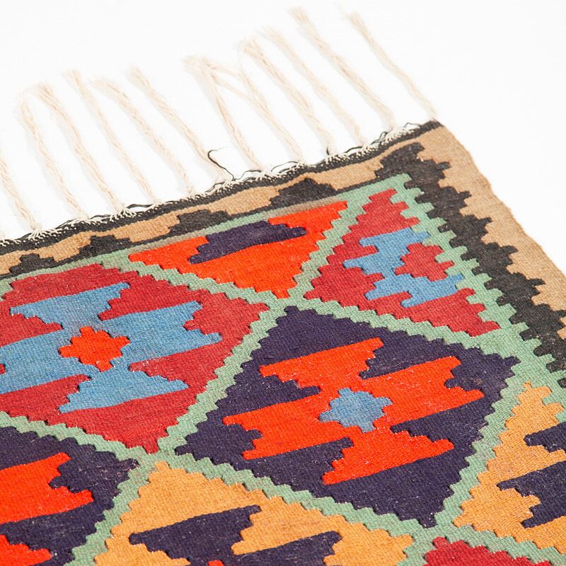 Vintage double-sided Kelim rug