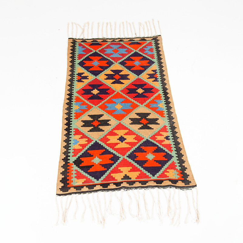 Vintage double-sided Kelim rug