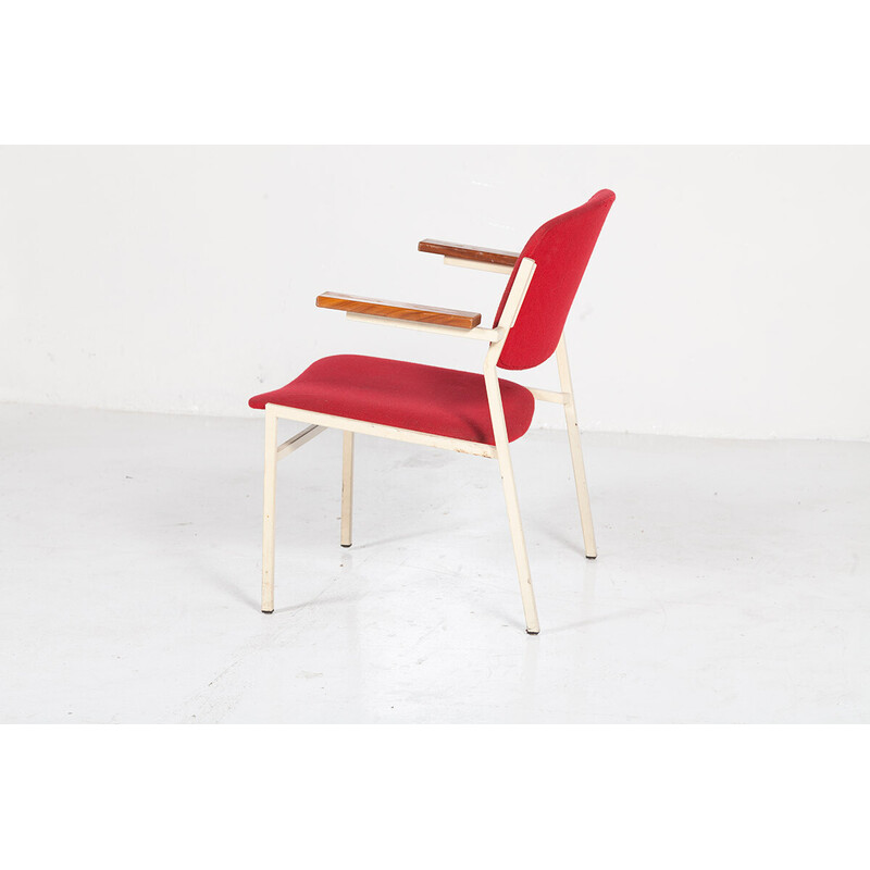 Fauteuil vintage modèle 30 en hêtre massif et tissu par Gijs Van Der Sluis pour T Spectrum, Pays-Bas 1950