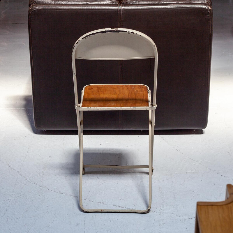 Set of 5 vintage folding chairs in metal and plywood by Friso Kramer for Oda, Netherlands 1930