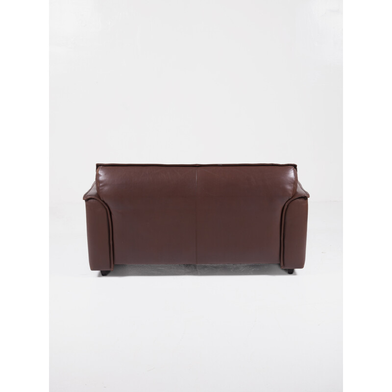 Vintage 2-seater sofa in chocolate brown leather for Leolux, Netherlands 1970