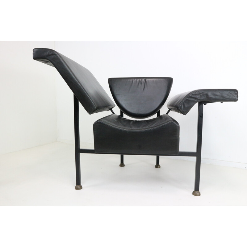 Rob Eckhardt Greetings from Holland leather armchair- 1980s