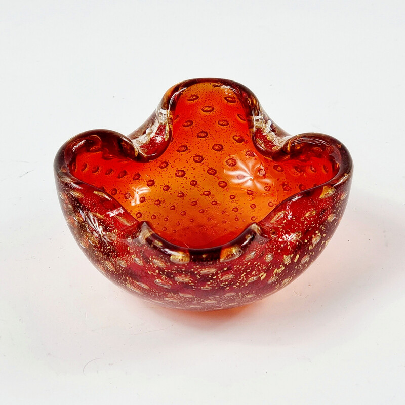 Vintage Murano glass ashtray by Barovier and Toso, Italy 1960