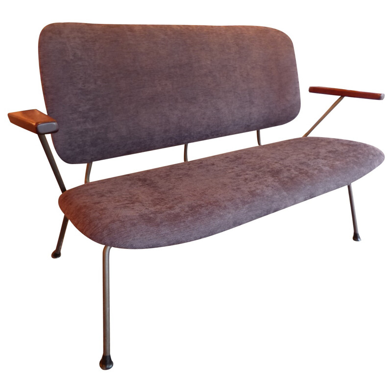 2-seater upholstered sofa, W.H GISPEN - 1950s