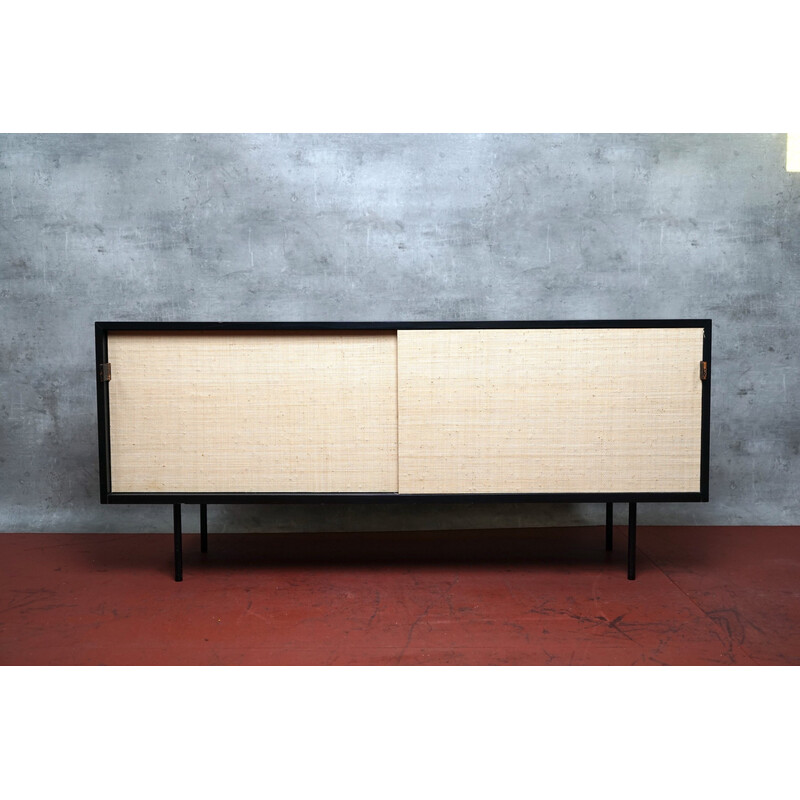 Vintage black sideboard by Florence Knoll Bassett for Knoll Inc., 1950