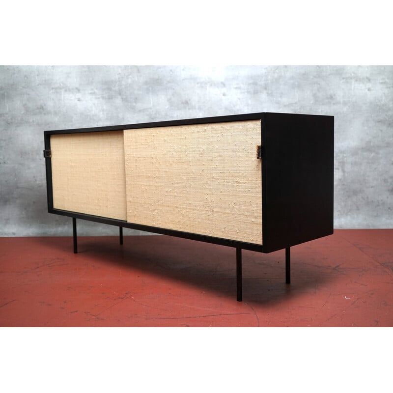 Vintage black sideboard by Florence Knoll Bassett for Knoll Inc., 1950