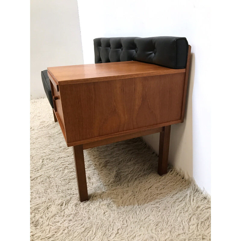 Mid-century hallway chippy telephone seat table - 1960s